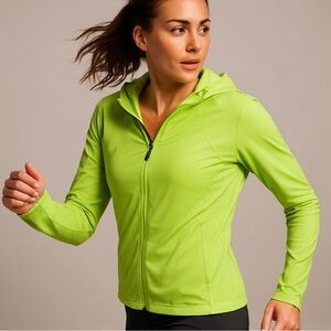 New Balance Neon Green Athletic Jacket - Size M - Performance & Visibility